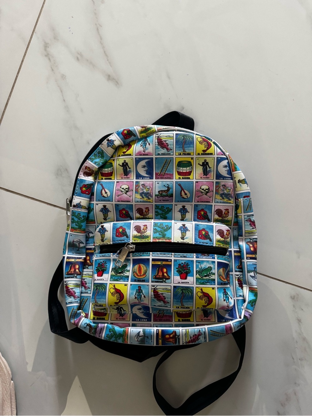Multicolor Lotería Print Mini Backpack - Unbranded